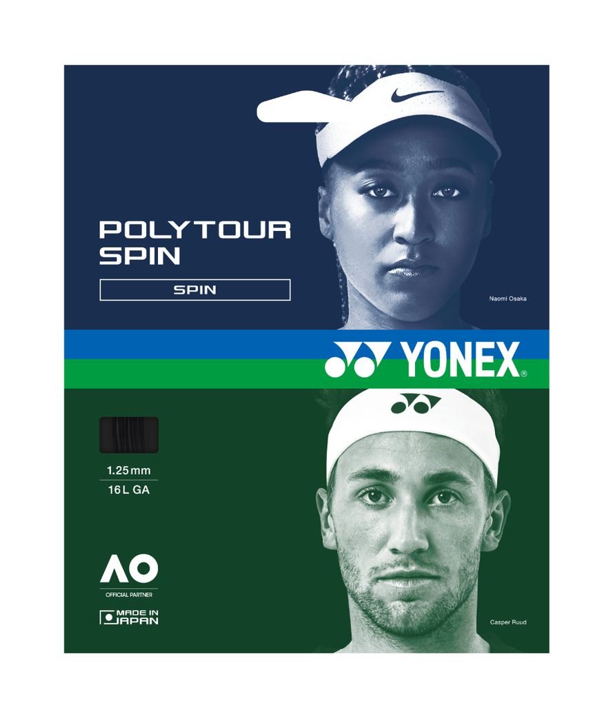 YONEX POLYTOUR SPIN SET BLACK