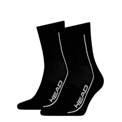 HEAD SOCKS TENNIS 2P PERFORMANCE SHORT CREW BLACK
