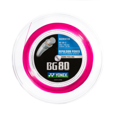 YONEX BG80 STRING 200m NEON PINK