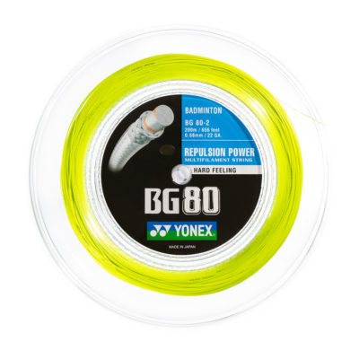 YONEX BG80 STRING 200m YELLOW